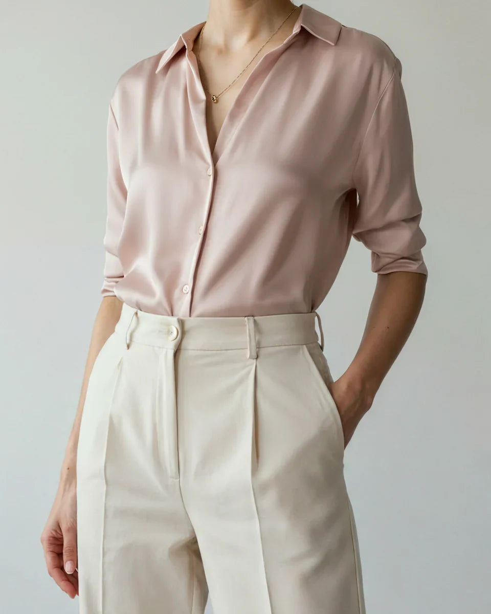 [Bundle Single] Vernier Éclat Satin Blouse